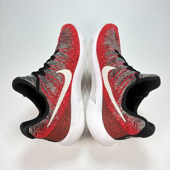 Nike LunarEpic Flyknit 2 Gray Red Running Shoes Sneakers 863779-005 Mens Sz 12.5 - Picture 7 of 10